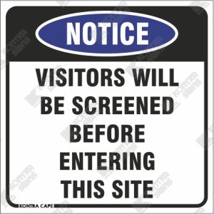 CV15 - Visitors Will Be Screened Before Entering This Site