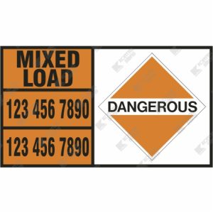 WC852 - Hazchem Placards - Mixed Load