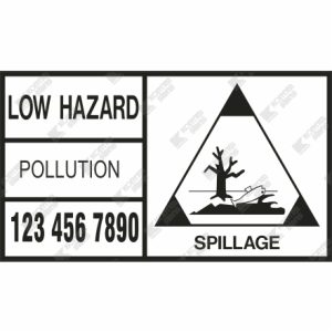 WC854 - Hazchem Placards - Low Hazard Pollution