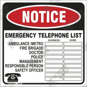 WC014 - Emergency Telephone List