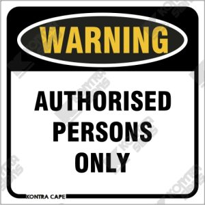 WC261 - Authorised Persons Only