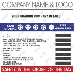 WC654 - Star Grading Board - excluding numerals