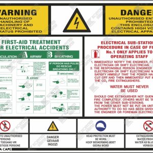 WC661 - Substation Combination sign - English