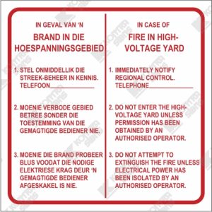 WC665 - In Case of Fire in High Voltage Yard