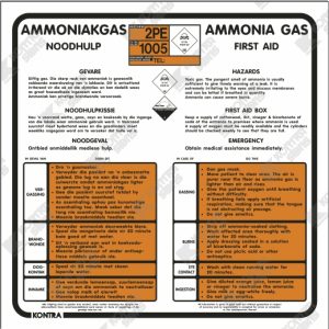WC702 - Ammonia Gas First Aid Notice