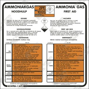 WC702 - Ammonia Gas First Aid Notice