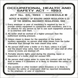 WC727 - Occupational Health & Safety Act Schedule C (Act No 85 of 1993)