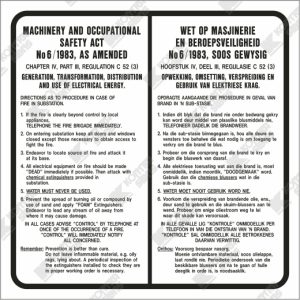 WC730 - Machinery & Occupational Safety Act No6 / 1983 as amended