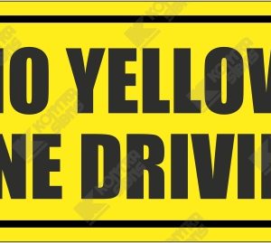 WC779 - No Yellow Line Driving Reflective Vinyl