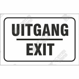 WC822 - Uitgang / Exit Vinyl decal