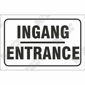 WC823 - Ingang / Entrance Vinyl decal