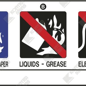 WC825 - Water - Fire Extinguisher ID Vinyl decal