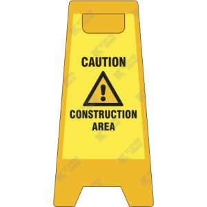 WC854 A Frame Stand - Caution-Construction area